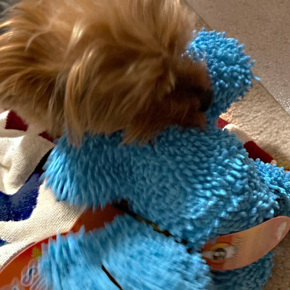 Mighty Toys Microfiber Ball Monster Durable Squeaky Dog Toy Plus Dog Scoop Bags